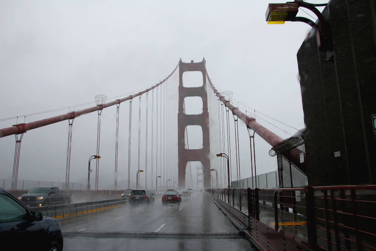 Golden Gate sous la pluie
