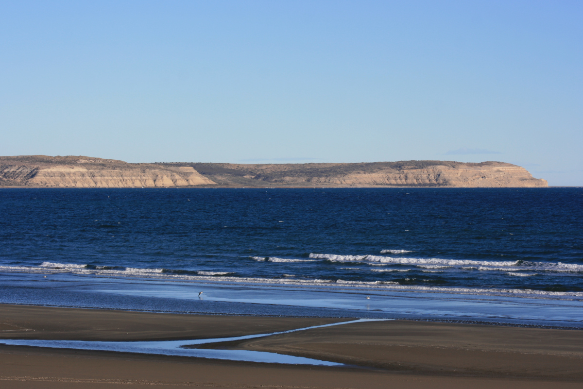 Playa Pardelas - Peninsula Valdés - Plage de sable derrière la pointe